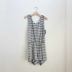 madewell striped tie back romper